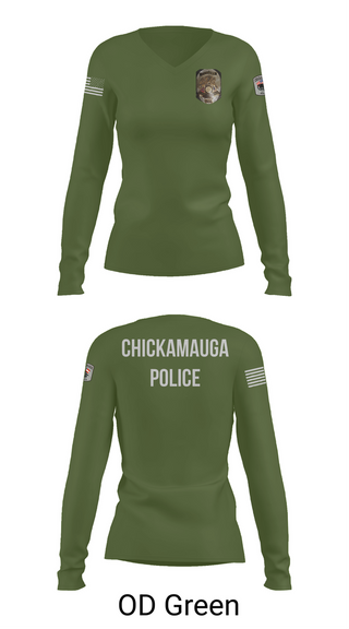 Womens Long Sleeve Vneck Shirt, Chickamauga Police, , Teamtime, Team time, sublimation, custom sports apparel, team uniforms, spirit wear, spiritwear, sports uniforms, custom shirts, team store, custom team store, fundraiser sports, apparel fundraiser