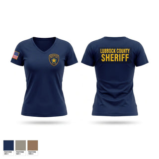 Womens Short Sleeve Vneck Shirt, Lubbock County Sheriff’s Office, Police, Teamtime, Team time, sublimation, custom sports apparel, team uniforms, spirit wear, spiritwear, sports uniforms, custom shirts, team store, custom team store, fundraiser sports, apparel fundraiser