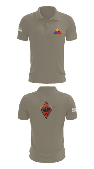 Short Sleeve Performance Polo, Baker 4-60 ADAR, Army, Teamtime, Team time, sublimation, custom sports apparel, team uniforms, spirit wear, spiritwear, sports uniforms, custom shirts, team store, custom team store, fundraiser sports, apparel fundraiser