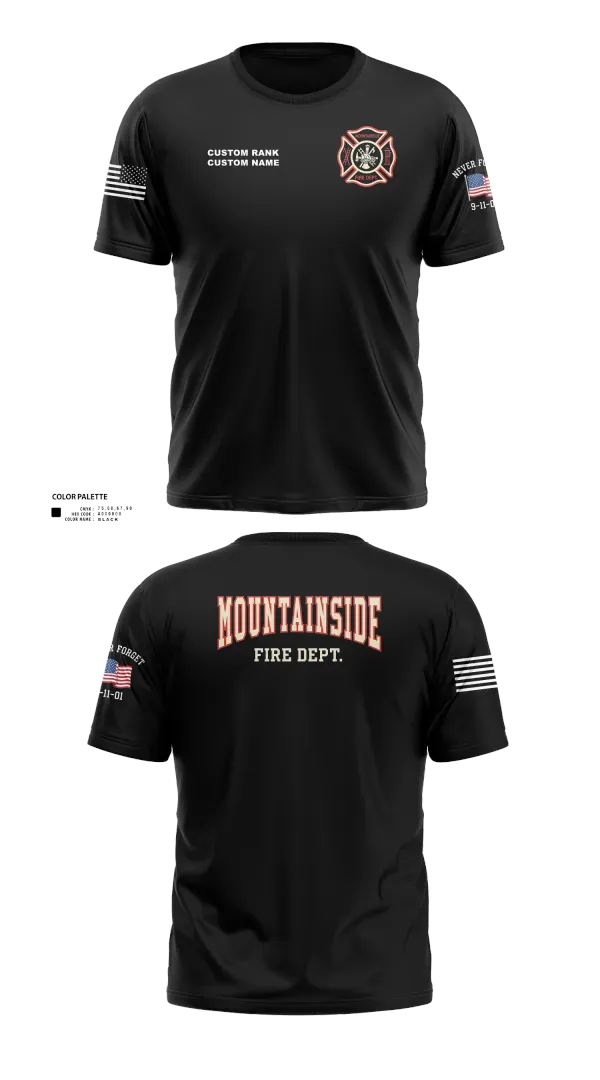 Old School Cotton Feel Shirt, Mountainside Fire Department, Fire Department, Teamtime, Team time, sublimation, custom sports apparel, team uniforms, spirit wear, spiritwear, sports uniforms, custom shirts, team store, custom team store, fundraiser sports, apparel fundraiser