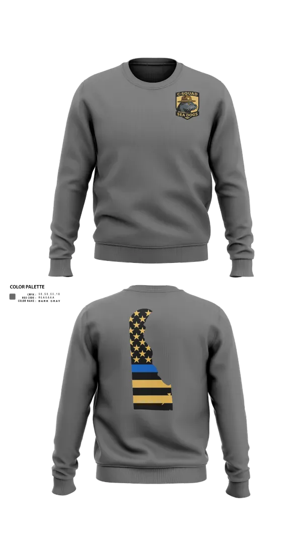 Crew Neck Sweatshirt, C-Squad, Police, Teamtime, Team time, sublimation, custom sports apparel, team uniforms, spirit wear, spiritwear, sports uniforms, custom shirts, team store, custom team store, fundraiser sports, apparel fundraiser