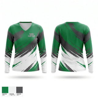 Womens Long Sleeve Vneck Shirt, Ogden Lady Owls, Women's Basketball, Teamtime, Team time, sublimation, custom sports apparel, team uniforms, spirit wear, spiritwear, sports uniforms, custom shirts, team store, custom team store, fundraiser sports, apparel fundraiser
