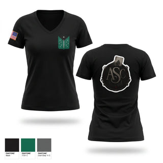 Womens Short Sleeve Vneck Shirt, ASC, Army, Teamtime, Team time, sublimation, custom sports apparel, team uniforms, spirit wear, spiritwear, sports uniforms, custom shirts, team store, custom team store, fundraiser sports, apparel fundraiser