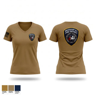 Womens Short Sleeve Vneck Shirt, Brockport, Fire Department, Teamtime, Team time, sublimation, custom sports apparel, team uniforms, spirit wear, spiritwear, sports uniforms, custom shirts, team store, custom team store, fundraiser sports, apparel fundraiser