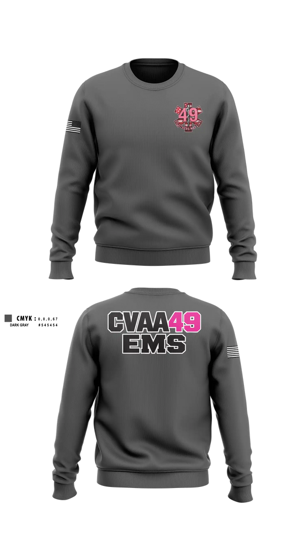 Crew Neck Sweatshirt, Coudersport Ems, EMS/EMT, Teamtime, Team time, sublimation, custom sports apparel, team uniforms, spirit wear, spiritwear, sports uniforms, custom shirts, team store, custom team store, fundraiser sports, apparel fundraiser