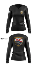 Lowndes County Sheriff’s 51636922 Women's Long Sleeve V-neck Shirt - 1