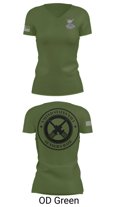 GUNNERSMATE 50688941 Women's Short Sleeve V-neck Shirt - 46