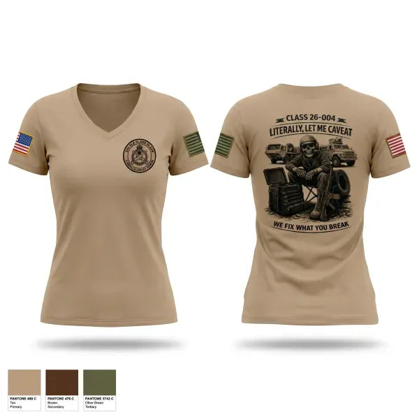 Womens Short Sleeve Vneck Shirt, 91B ALC, Army, Teamtime, Team time, sublimation, custom sports apparel, team uniforms, spirit wear, spiritwear, sports uniforms, custom shirts, team store, custom team store, fundraiser sports, apparel fundraiser