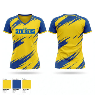 Womens Short Sleeve Vneck Shirt, CST Strikers, Spirit Store, Teamtime, Team time, sublimation, custom sports apparel, team uniforms, spirit wear, spiritwear, sports uniforms, custom shirts, team store, custom team store, fundraiser sports, apparel fundraiser