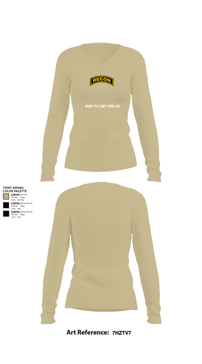 Scout plt HHT 3/278 ACR 94348798 Women's Long Sleeve V-neck Shirt - 82