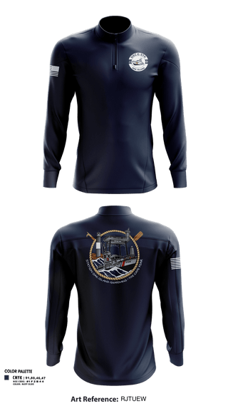 Quarter Zip Jacket, CG STA OAK ISLAND, Coast Guard, Teamtime, Team time, sublimation, custom sports apparel, team uniforms, spirit wear, spiritwear, sports uniforms, custom shirts, team store, custom team store, fundraiser sports, apparel fundraiser