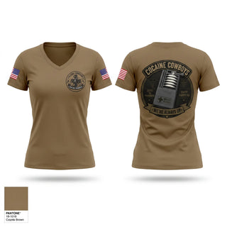 Womens Short Sleeve Vneck Shirt, Cocaine Cowboys, Army, Teamtime, Team time, sublimation, custom sports apparel, team uniforms, spirit wear, spiritwear, sports uniforms, custom shirts, team store, custom team store, fundraiser sports, apparel fundraiser