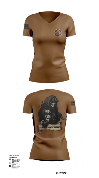 Womens Short Sleeve Vneck Shirt, HHC 2-135th AVN REG, , Teamtime, Team time, sublimation, custom sports apparel, team uniforms, spirit wear, spiritwear, sports uniforms, custom shirts, team store, custom team store, fundraiser sports, apparel fundraiser