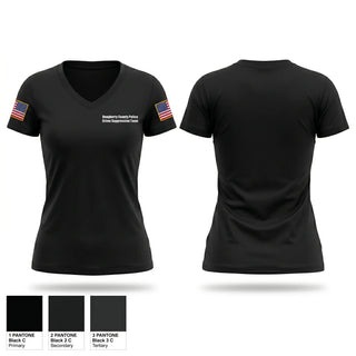 Womens Short Sleeve Vneck Shirt, Dougherty County Police Crime Suppression Team, Police, Teamtime, Team time, sublimation, custom sports apparel, team uniforms, spirit wear, spiritwear, sports uniforms, custom shirts, team store, custom team store, fundraiser sports, apparel fundraiser