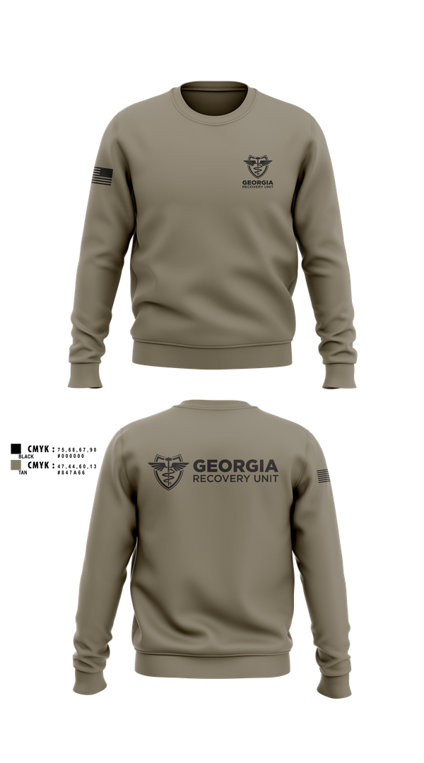 Crew Neck Sweatshirt, Georgia Recovery Unit, , Teamtime, Team time, sublimation, custom sports apparel, team uniforms, spirit wear, spiritwear, sports uniforms, custom shirts, team store, custom team store, fundraiser sports, apparel fundraiser