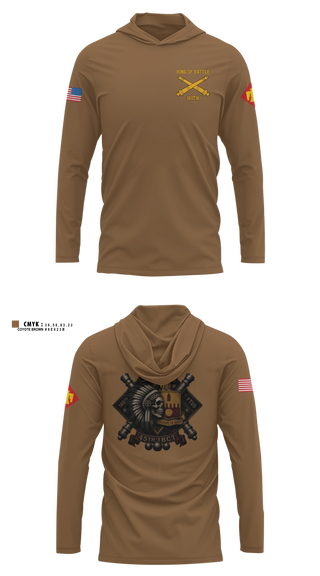 Long Sleeve hooded sunshirt, 160th FTUS AGR, National Guard, Teamtime, Team time, sublimation, custom sports apparel, team uniforms, spirit wear, spiritwear, sports uniforms, custom shirts, team store, custom team store, fundraiser sports, apparel fundraiser
