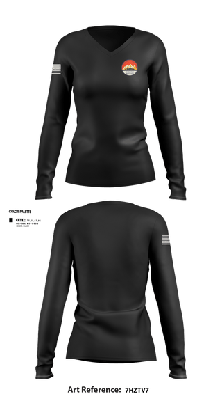 Womens Long Sleeve Vneck Shirt, Wasatch Front Area, Fire Department, Teamtime, Team time, sublimation, custom sports apparel, team uniforms, spirit wear, spiritwear, sports uniforms, custom shirts, team store, custom team store, fundraiser sports, apparel fundraiser