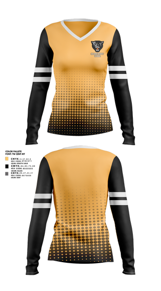 Womens Long Sleeve Vneck Shirt, Northwestern Lehigh Tigers, , Teamtime, Team time, sublimation, custom sports apparel, team uniforms, spirit wear, spiritwear, sports uniforms, custom shirts, team store, custom team store, fundraiser sports, apparel fundraiser