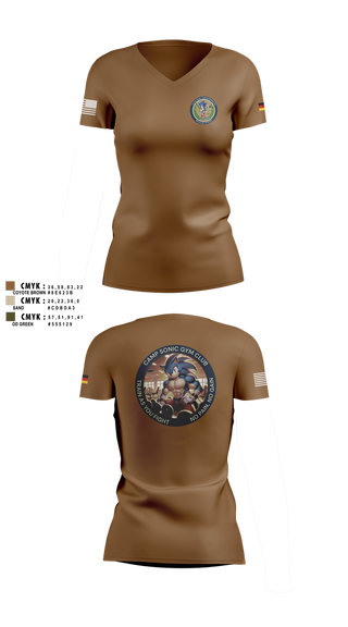 Womens Short Sleeve Vneck Shirt, DEU EinsKtgt CD/CBI, , Teamtime, Team time, sublimation, custom sports apparel, team uniforms, spirit wear, spiritwear, sports uniforms, custom shirts, team store, custom team store, fundraiser sports, apparel fundraiser
