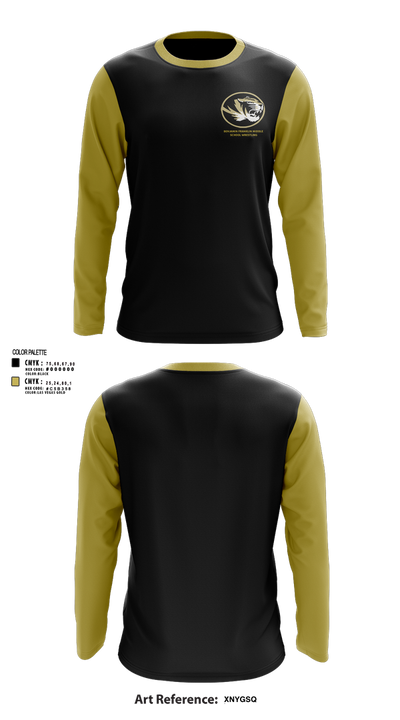 Benjamin Franklin Middle School Wrestling 63497628 Long Sleeve Performance Shirt 2
