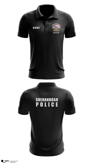 Short Sleeve Performance Polo, Shenandoah Police Department, Police, Teamtime, Team time, sublimation, custom sports apparel, team uniforms, spirit wear, spiritwear, sports uniforms, custom shirts, team store, custom team store, fundraiser sports, apparel fundraiser