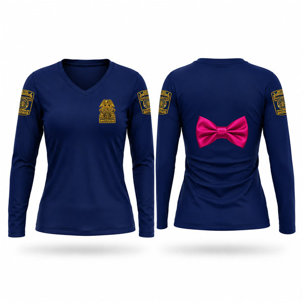 Womens Long Sleeve Vneck Shirt, Metro Crime Suppression Detail, Police, Teamtime, Team time, sublimation, custom sports apparel, team uniforms, spirit wear, spiritwear, sports uniforms, custom shirts, team store, custom team store, fundraiser sports, apparel fundraiser