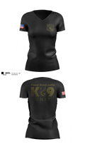 Dewey Beach Police K9 Women's Short Sleeve V-neck Shirt - 3