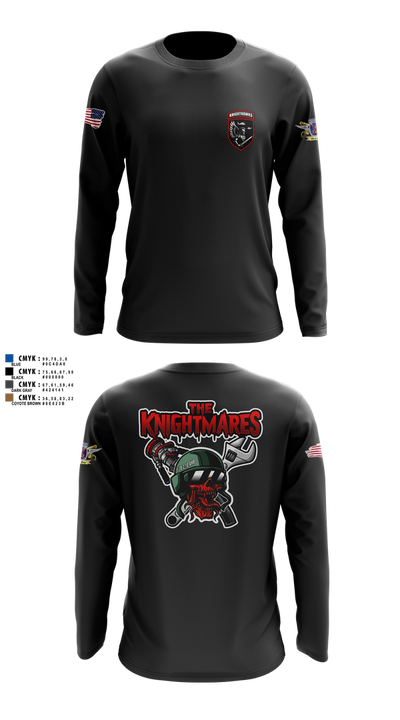 2-10 AHB Knighthawks 14380811 Long Sleeve Performance Shirt 75