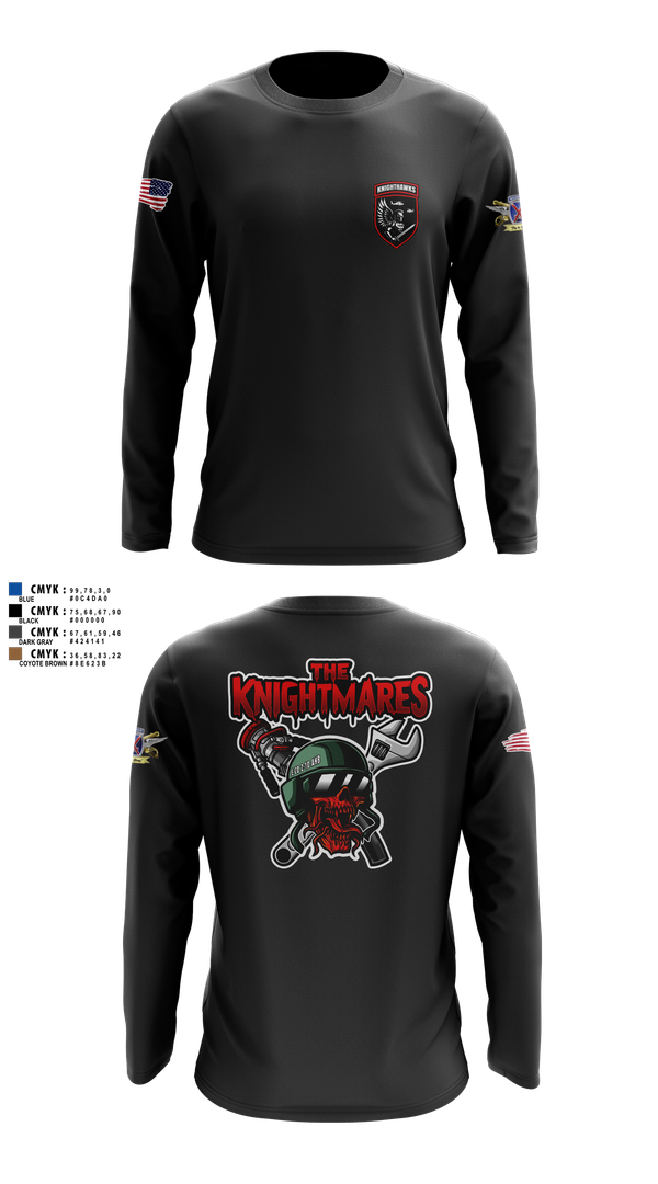 Long Sleeve Performance Shirt, 2-10 AHB Knighthawks, Spirit Store, Teamtime, Team time, sublimation, custom sports apparel, team uniforms, spirit wear, spiritwear, sports uniforms, custom shirts, team store, custom team store, fundraiser sports, apparel fundraiser