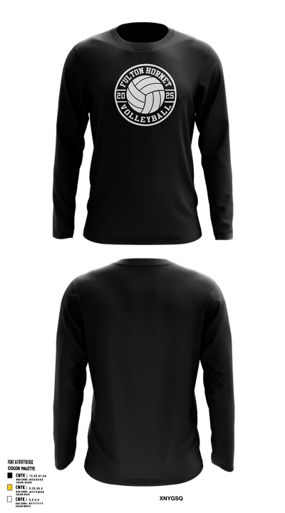 Fulton Hornets Volleyball 2109718 Long Sleeve Performance Shirt 2
