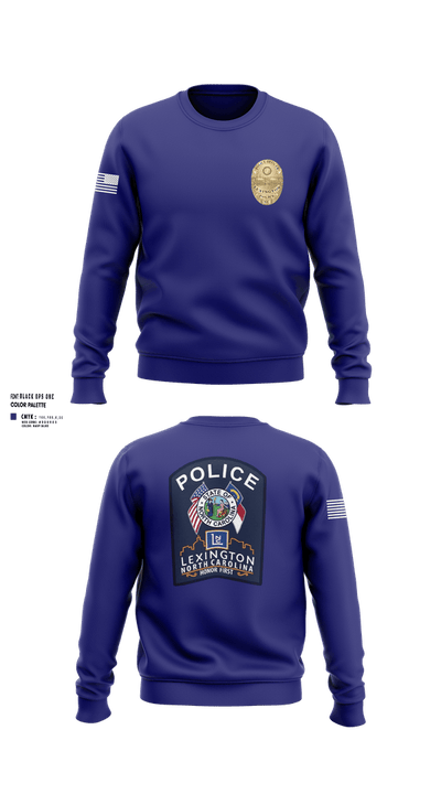 Lexington Police Department 67013531 Crew Neck Sweatshirt - 100