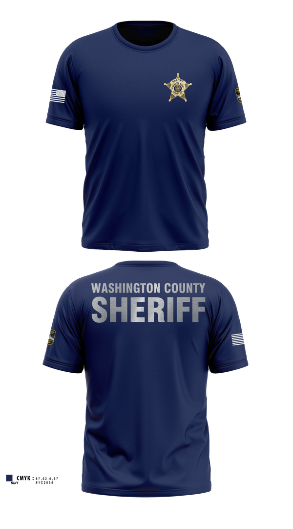 Washington County Sheriff's Department 29458252 Old School Cotton Feel Shirt - 102