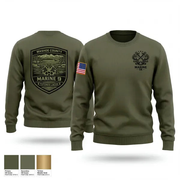 Crew Neck Sweatshirt, Marine9, Police, Teamtime, Team time, sublimation, custom sports apparel, team uniforms, spirit wear, spiritwear, sports uniforms, custom shirts, team store, custom team store, fundraiser sports, apparel fundraiser