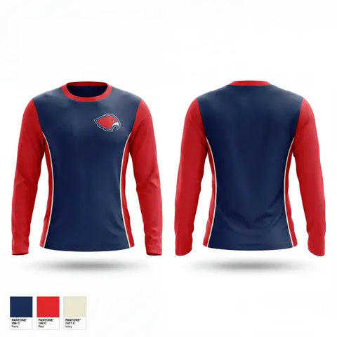 Long Sleeve Performance Shirt, Frontier Redhawks, Softball, Teamtime, Team time, sublimation, custom sports apparel, team uniforms, spirit wear, spiritwear, sports uniforms, custom shirts, team store, custom team store, fundraiser sports, apparel fundraiser