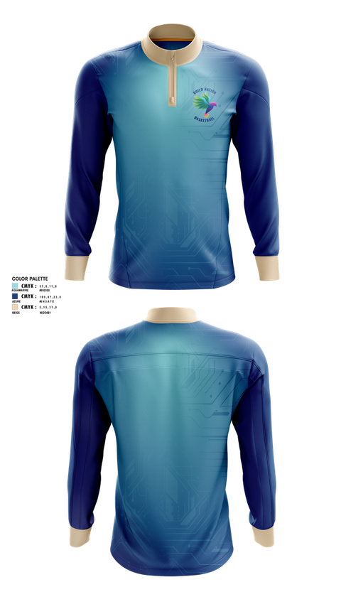 Quarter Zip Jacket, Flying Ferets, Men's Basketball, Teamtime, Team time, sublimation, custom sports apparel, team uniforms, spirit wear, spiritwear, sports uniforms, custom shirts, team store, custom team store, fundraiser sports, apparel fundraiser
