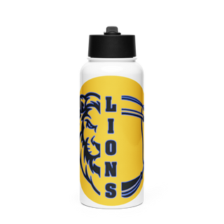 Linden High School Wrestling Stainless Steel Water Bottle with a Straw Lid
