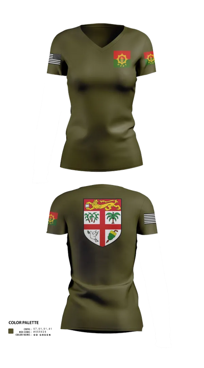 Tu Vakarau 38782154 Women's Short Sleeve V-neck Shirt - 22