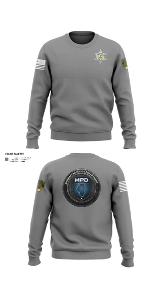 Crew Neck Sweatshirt, Manhattan Police Department, Police, Teamtime, Team time, sublimation, custom sports apparel, team uniforms, spirit wear, spiritwear, sports uniforms, custom shirts, team store, custom team store, fundraiser sports, apparel fundraiser