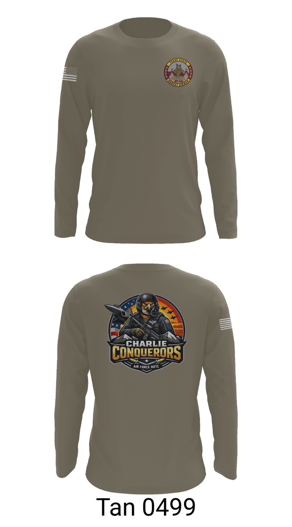 Long Sleeve Performance Shirt, Charlie conquerors, Air Force, Teamtime, Team time, sublimation, custom sports apparel, team uniforms, spirit wear, spiritwear, sports uniforms, custom shirts, team store, custom team store, fundraiser sports, apparel fundraiser