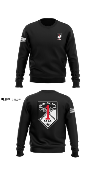 Crew Neck Sweatshirt, 1-1 Attack Battalion, Army, Teamtime, Team time, sublimation, custom sports apparel, team uniforms, spirit wear, spiritwear, sports uniforms, custom shirts, team store, custom team store, fundraiser sports, apparel fundraiser