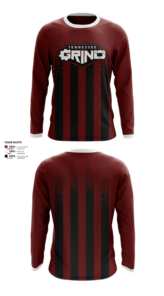 Long Sleeve Performance Shirt, Tennessee Grind, Baseball, Teamtime, Team time, sublimation, custom sports apparel, team uniforms, spirit wear, spiritwear, sports uniforms, custom shirts, team store, custom team store, fundraiser sports, apparel fundraiser