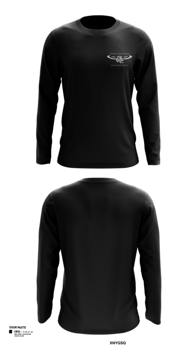 Westerville Central Swimming & Diving 56583573 Long Sleeve Performance Shirt 46