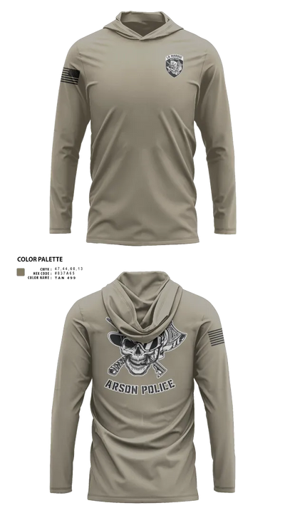 La Marque Arson Police 56104782 Long Sleeve Performance Shirt with hood - 25