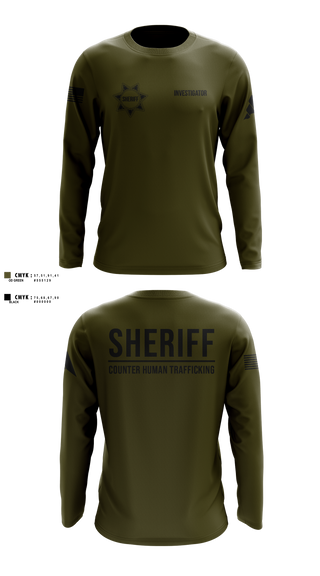 Long Sleeve Performance Shirt, Ray County Sheriff Counter Human Trafficking Task Force, Police, Teamtime, Team time, sublimation, custom sports apparel, team uniforms, spirit wear, spiritwear, sports uniforms, custom shirts, team store, custom team store, fundraiser sports, apparel fundraiser