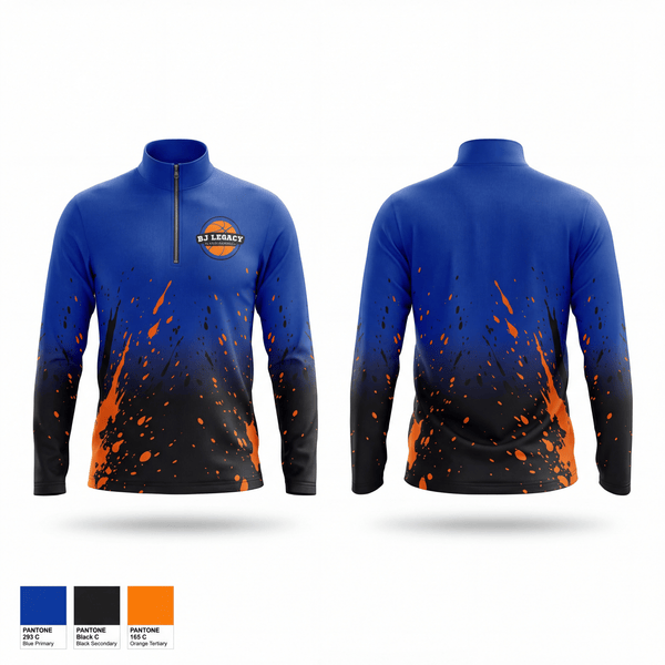 Quarter Zip Jacket, BJ Legacy, Men's Basketball, Teamtime, Team time, sublimation, custom sports apparel, team uniforms, spirit wear, spiritwear, sports uniforms, custom shirts, team store, custom team store, fundraiser sports, apparel fundraiser