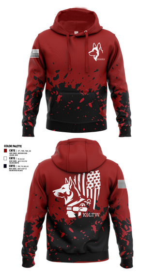 Hoodie, 633 SFS K9, Air Force, Teamtime, Team time, sublimation, custom sports apparel, team uniforms, spirit wear, spiritwear, sports uniforms, custom shirts, team store, custom team store, fundraiser sports, apparel fundraiser