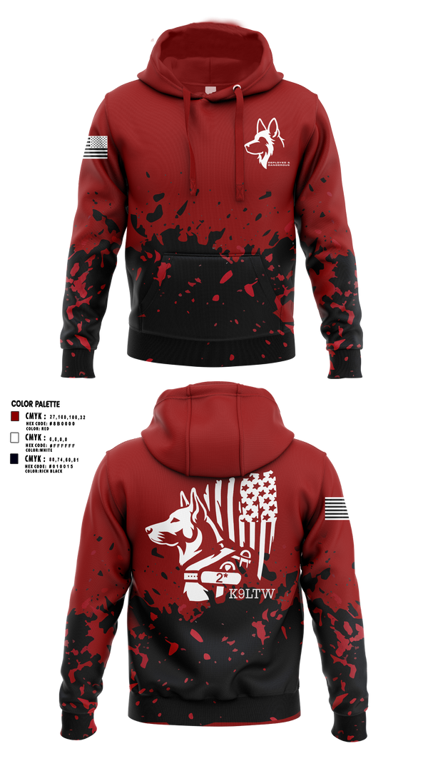 Hoodie, 633 SFS K9, Air Force, Teamtime, Team time, sublimation, custom sports apparel, team uniforms, spirit wear, spiritwear, sports uniforms, custom shirts, team store, custom team store, fundraiser sports, apparel fundraiser