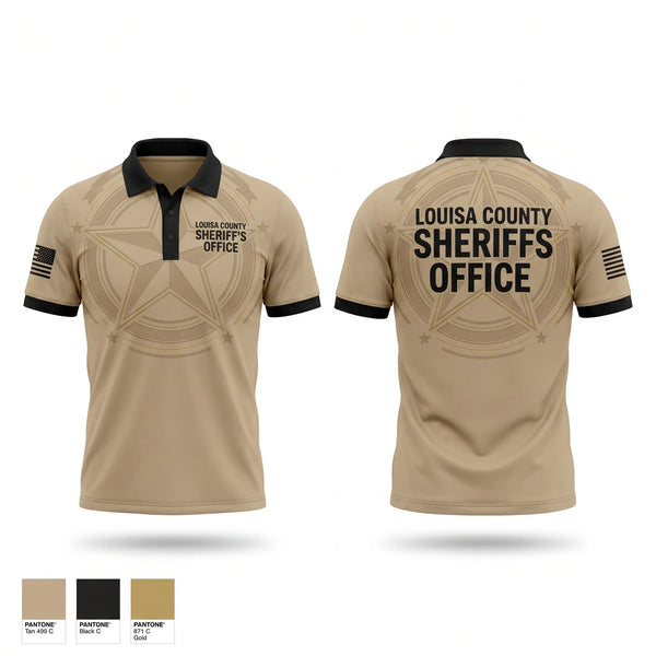 Short Sleeve Performance Polo, Louisa County Sheriff's Office, Police, Teamtime, Team time, sublimation, custom sports apparel, team uniforms, spirit wear, spiritwear, sports uniforms, custom shirts, team store, custom team store, fundraiser sports, apparel fundraiser
