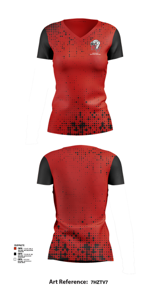 Womens Short Sleeve Vneck Shirt, Hatch Valley High School Basketball, Women's Basketball, Teamtime, Team time, sublimation, custom sports apparel, team uniforms, spirit wear, spiritwear, sports uniforms, custom shirts, team store, custom team store, fundraiser sports, apparel fundraiser