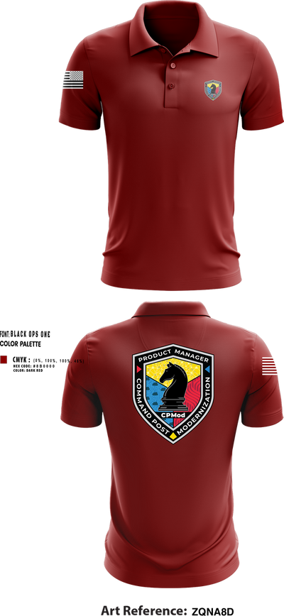 Command Post Modernization 61548186 Short Sleeve Performance Polo - 8